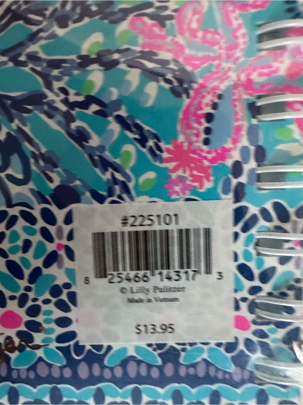 Lilly Pulitzer NWT Splendor In The Sand Spiral Mini Notebook Lined Pocket - Picture 4 of 4